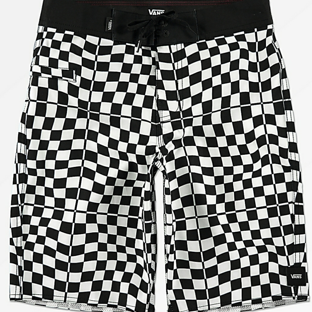 Boy's Vans Checker Boardshorts Swim Trunks